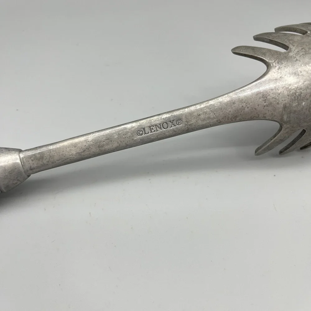 Lenox Pewter Pasta‎ Server Serving Utensil Kitchen Spaghetti Server